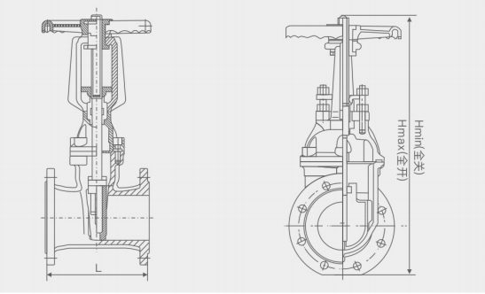 drawing of osy gate valve