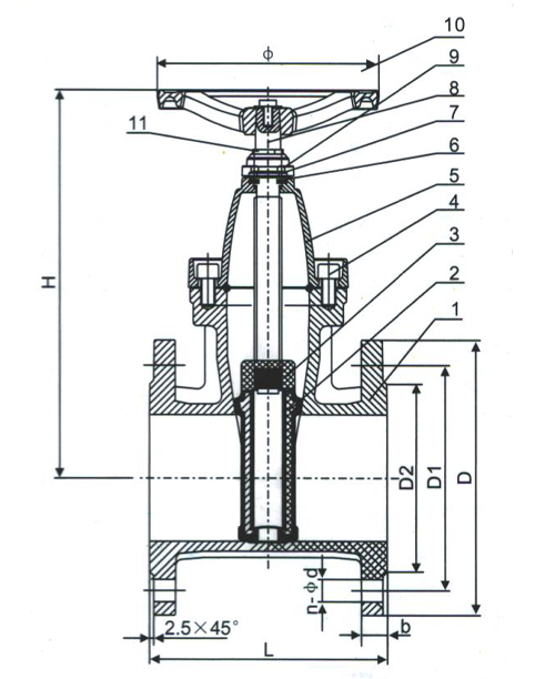 nrs gate valve drawing
