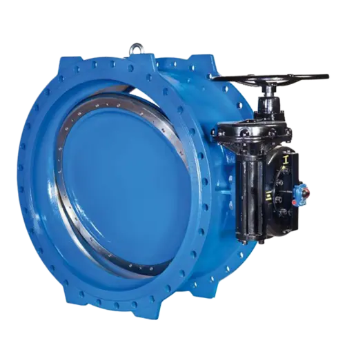 double eccentric butterfly valve with gear