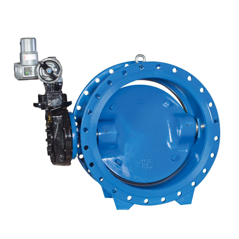 double eccentric butterfly valve with gear