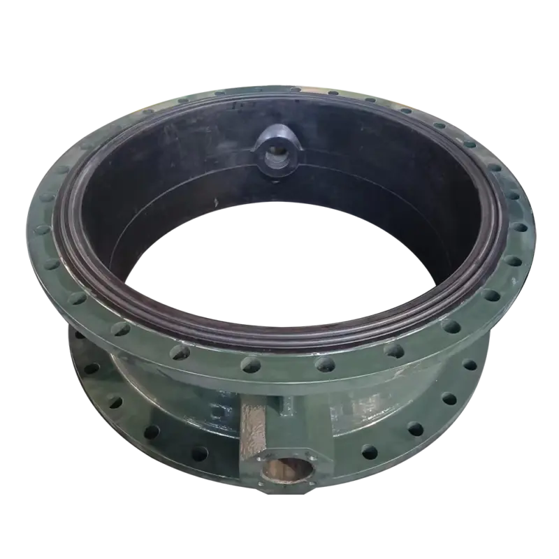 Vulcanized Seat Ducitle Iron Double Flanged Butterfly Valve Body