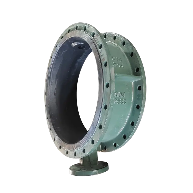 Vulcanized Seat Ducitle Iron Double Flanged Butterfly Valve Body