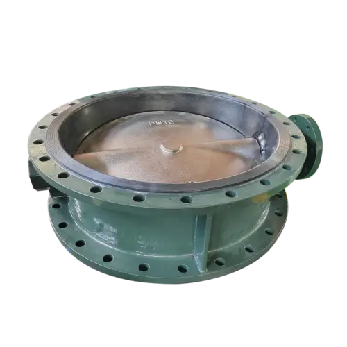 Vulcanized Seat Ducitle Iron Double Flanged Butterfly Valve