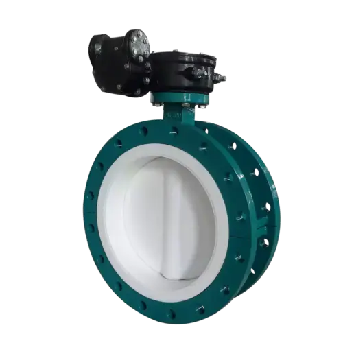 PTFE Fully Lined Double Flanged Butterfly Valve