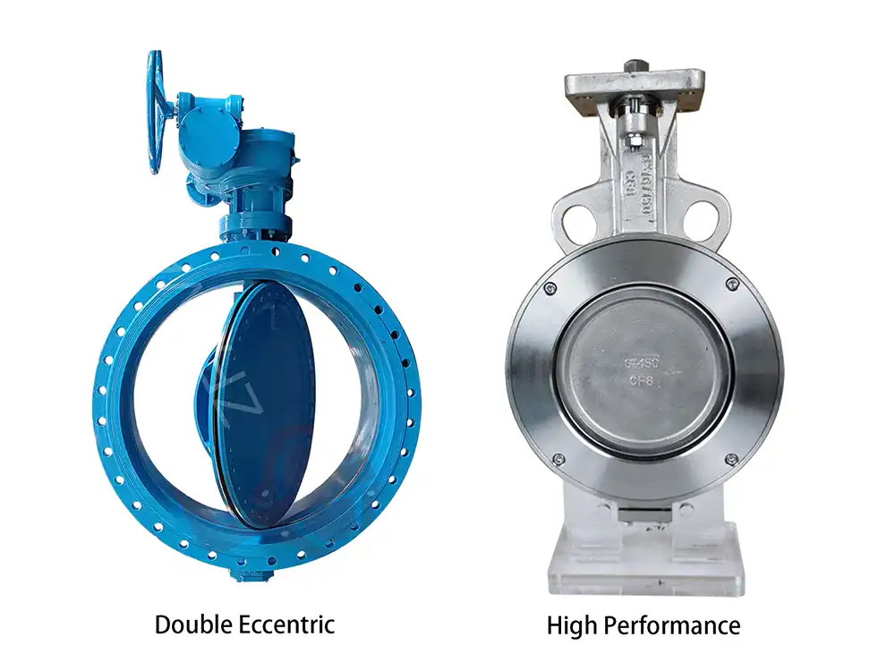 double eccentric vs high performance butterfly valve