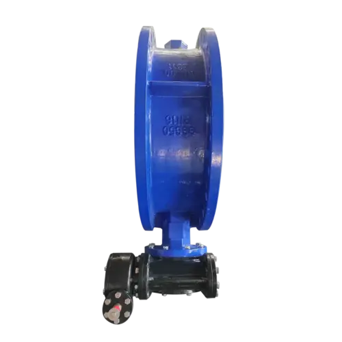 gear Ducitle Iron Disc Double Flanged Butterfly Valve