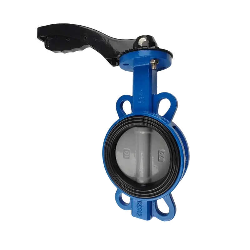 nylon coated disc soft seat wafer butterfly valve