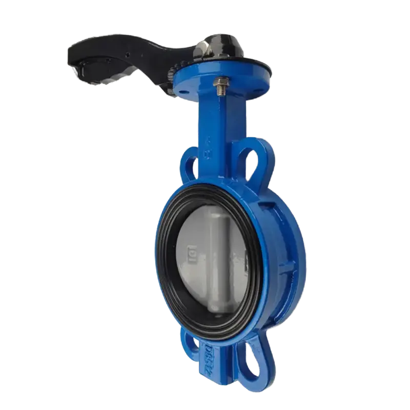 nylon lined disc soft seat wafer butterfly valve