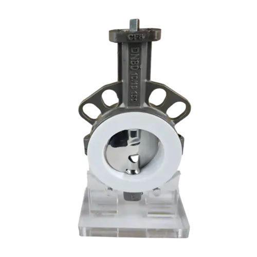 PTFE liner CF8 wafer butterfly valve 150LB