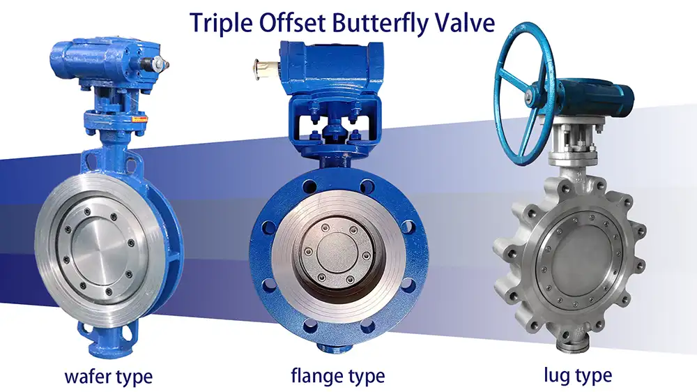 triple offset buttefly valve connection types