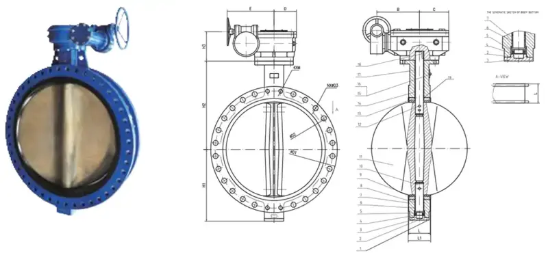 concentric type butterfly valve