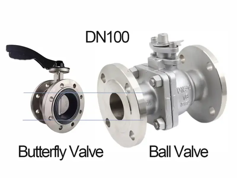 DN100-butterfly-valve-vs.-ball-valve