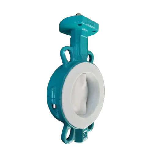 fully-lined-PTFE-Wafer-butterfly-valve