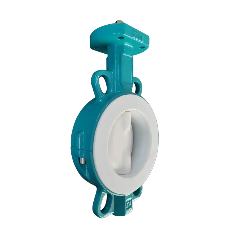 fully-lined-PTFE-Wafer-butterfly-valve