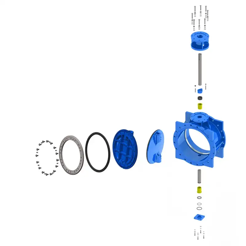 double-Eccentric-butterfly-valve-drawing