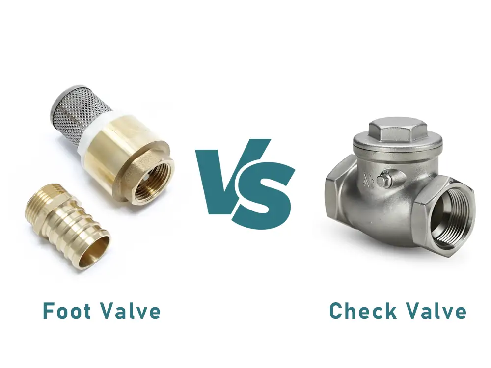 foot valve vs check valve