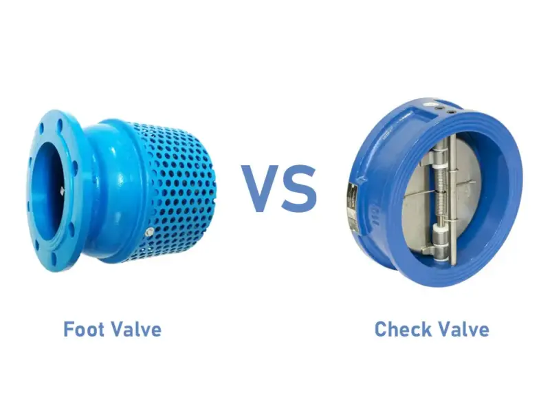 foot valves vs check valves