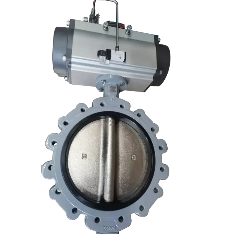 DI pneumatic lug butterfly valve