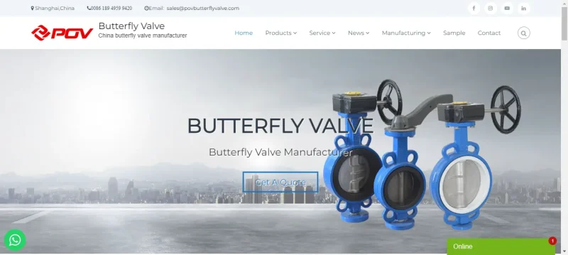 pov butterfly valve