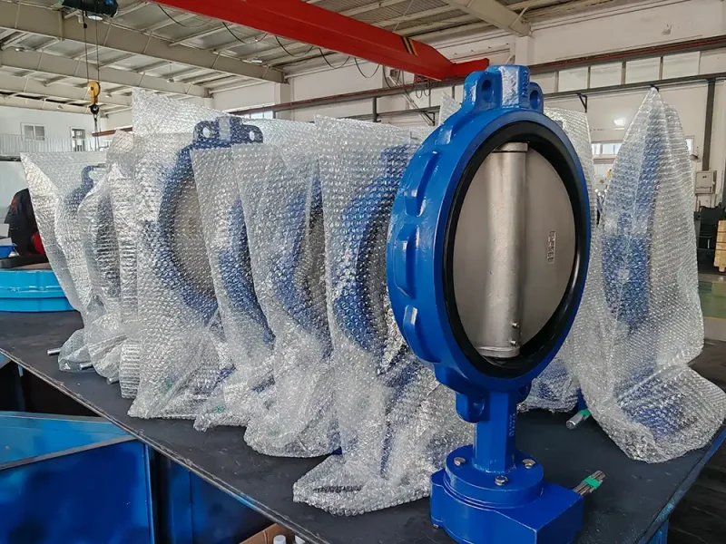 through shaft pin wafer butterfly valves
