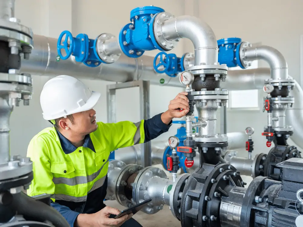 inspecting industrial pump check valve