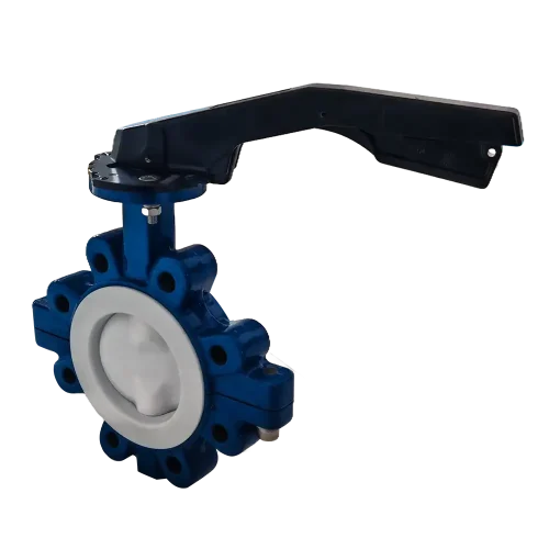 lever-PTFE-Fully-lined-lug-butterfly-valve