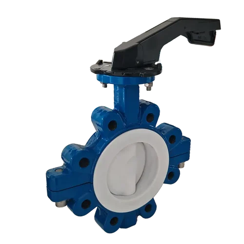 split-body-PTFE-Fully-lined-lug-butterfly-valve