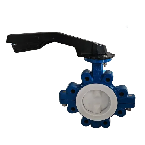 split-body-PTFE-lined-lug-butterfly-valve