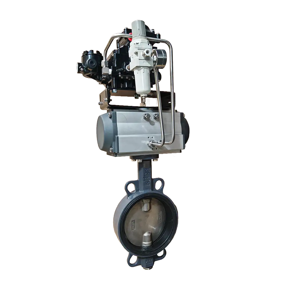 Three-Way-Fail-Safe-Function-Pneumatic-Butterfly-valve