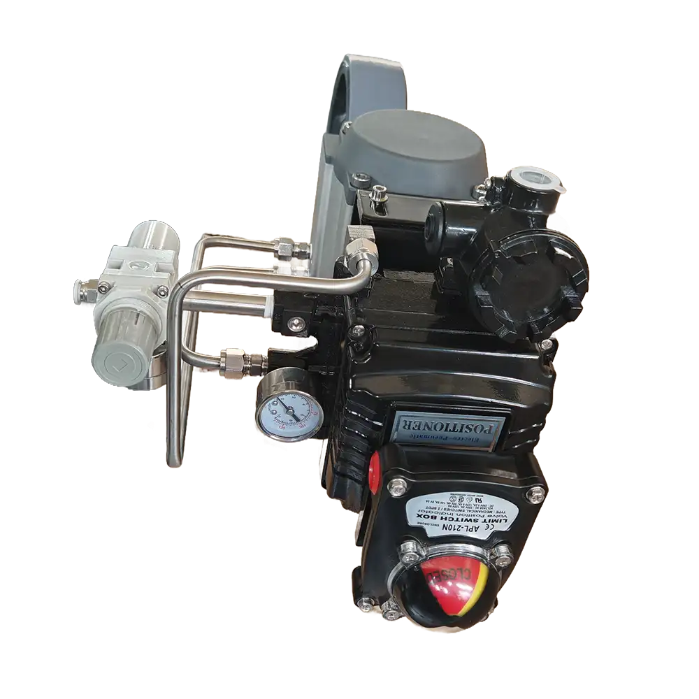 Three-way-lockup-Pneumatic-Butterfly-valve